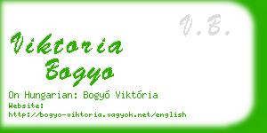 viktoria bogyo business card